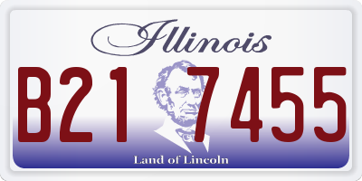 IL license plate B217455