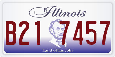 IL license plate B217457