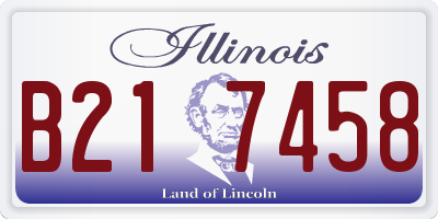 IL license plate B217458