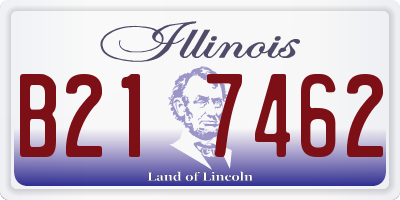 IL license plate B217462