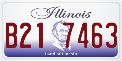 IL license plate B217463