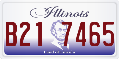 IL license plate B217465