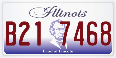 IL license plate B217468