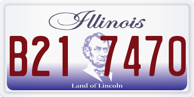 IL license plate B217470