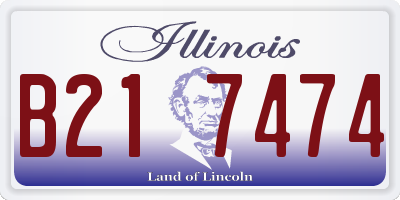 IL license plate B217474