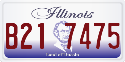 IL license plate B217475