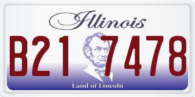 IL license plate B217478