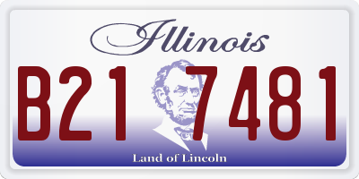 IL license plate B217481