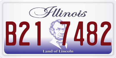IL license plate B217482