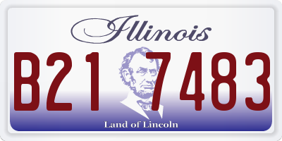 IL license plate B217483