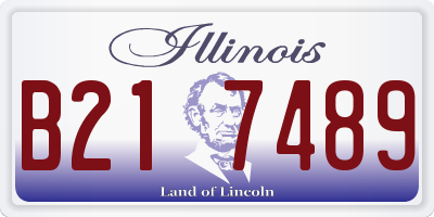 IL license plate B217489