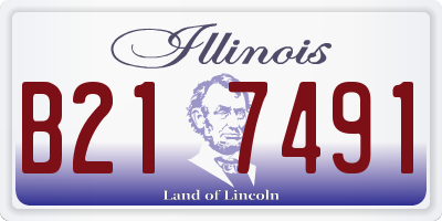 IL license plate B217491