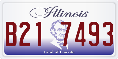 IL license plate B217493