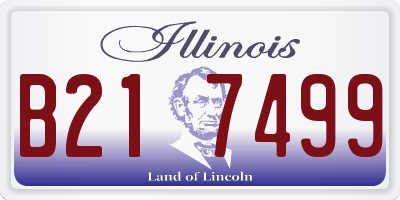 IL license plate B217499