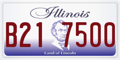 IL license plate B217500