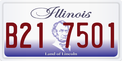 IL license plate B217501