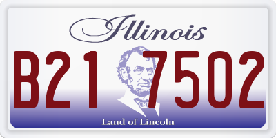 IL license plate B217502