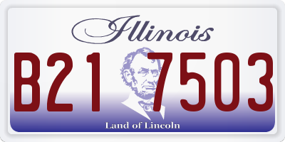 IL license plate B217503