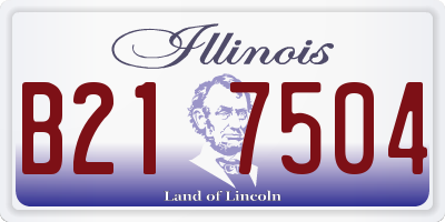 IL license plate B217504