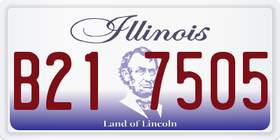 IL license plate B217505