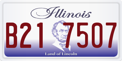 IL license plate B217507