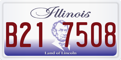 IL license plate B217508