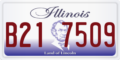 IL license plate B217509