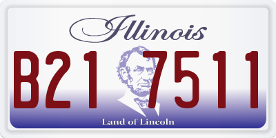 IL license plate B217511