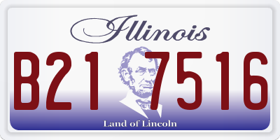 IL license plate B217516