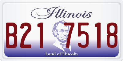 IL license plate B217518