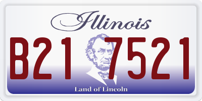 IL license plate B217521