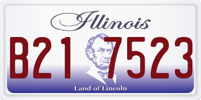 IL license plate B217523