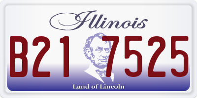 IL license plate B217525