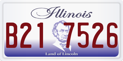 IL license plate B217526