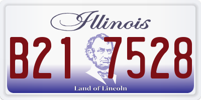 IL license plate B217528