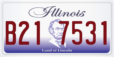 IL license plate B217531