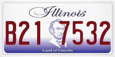 IL license plate B217532