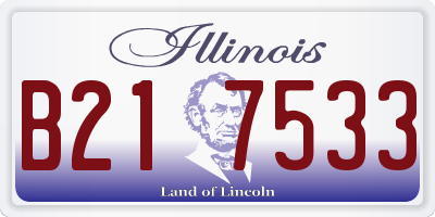IL license plate B217533
