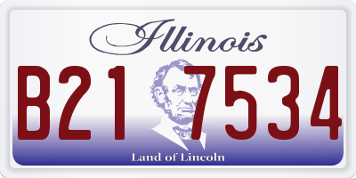 IL license plate B217534
