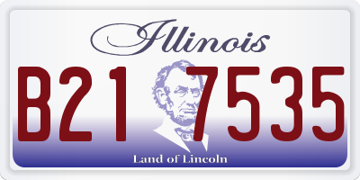 IL license plate B217535