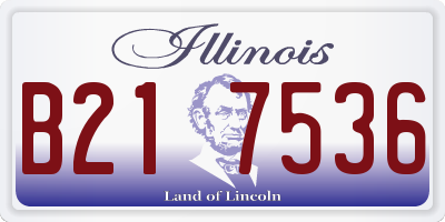 IL license plate B217536