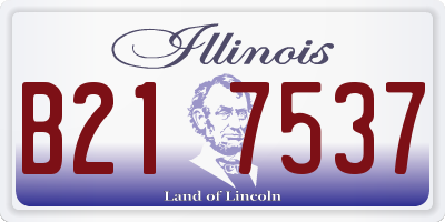 IL license plate B217537