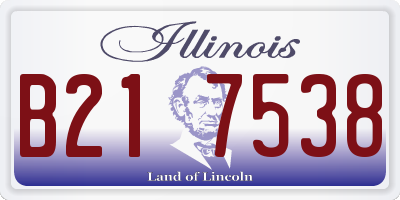 IL license plate B217538