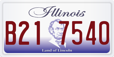 IL license plate B217540
