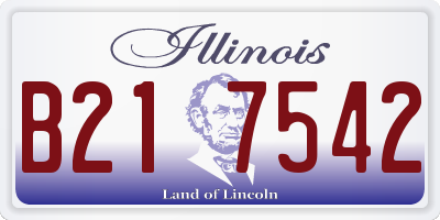IL license plate B217542