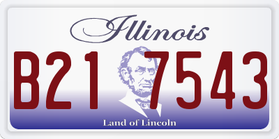 IL license plate B217543