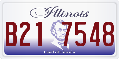 IL license plate B217548