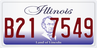 IL license plate B217549