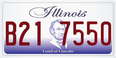 IL license plate B217550