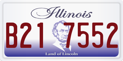 IL license plate B217552